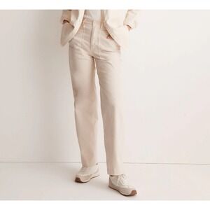 Madewell Wide Leg Perfect Vintage Utility Pants Tag 25 Waist 27 Cream Ivory